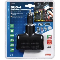 DOUBLE PRISE DUO 4 12/24V USB - Accessoires électriques