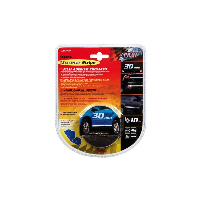 BANDE ADHESIVE CHROMEE 30MM X 10M - Accueil