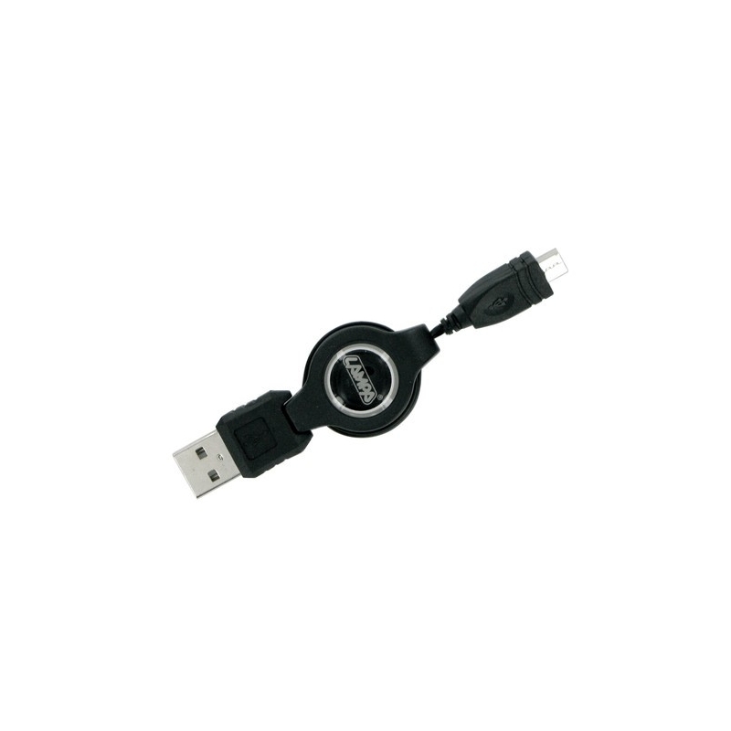 CABLE DE CHARGE MINI USB RETRACTABLE 80 CM - Téléphonie