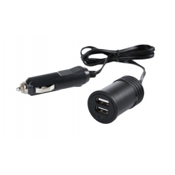 PRISE DOUBLE USB AVEC RALLONGE 12/24 V - Téléphonie