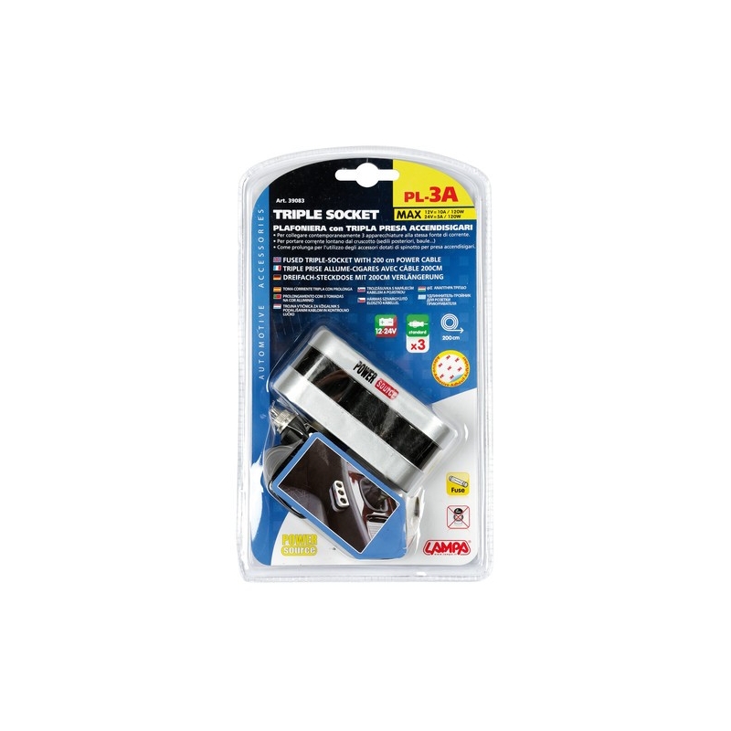 TRIPLE PRISE AVEC RALLONGE 200CM - Accueil