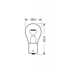 AMPOULE A 1 FILAMENT 12 V - P21W - Ampoules