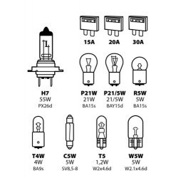 COFFRET H7 8 AMPOULES/3 FUSIBLES - Ampoules