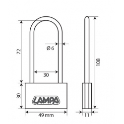 CADENAS LAITON 50MM ETRIER LONG - Outillage