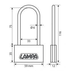 CADENAS LAITON 60MM ETRIER LONG - Outillage