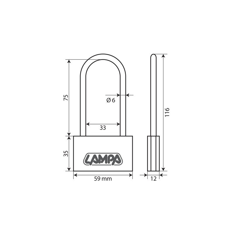 CADENAS LAITON 60MM ETRIER LONG - Outillage