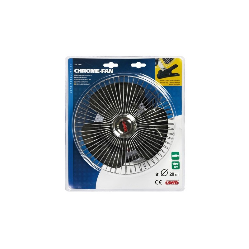 VENTILATEUR CHROME 12V - Ventilateurs