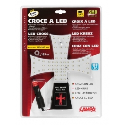 CROIX A LED 24V ROUGE - Décoration camion