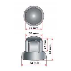 COUVRE BOULON 32MM ACIER X40 TETE RONDE - Accueil