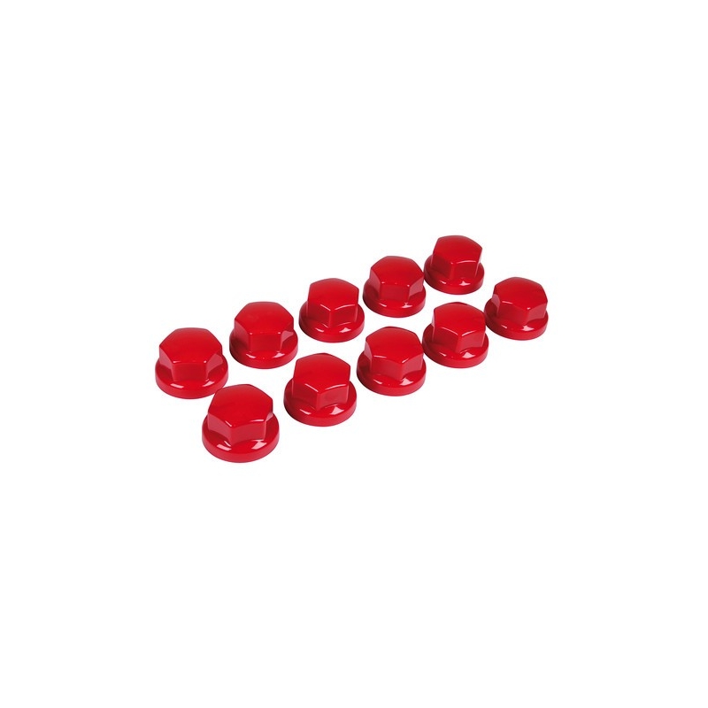 SET 10 CACHES ECROUS UNIVERSEL ROUGE DIAMETRE 32/33MM - Accueil