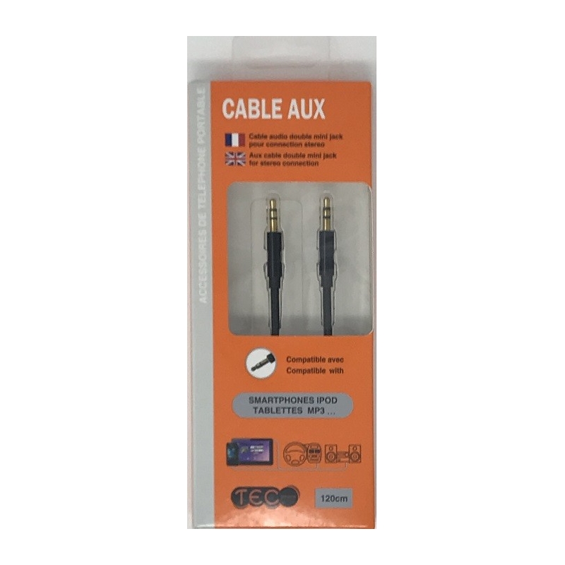 CABLE AUDIO JACK 1.2M TEC - Téléphonie