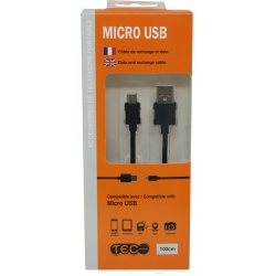 CABLE 1M TEC NOIR MICRO USB - Téléphonie