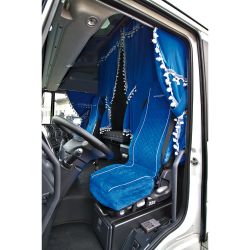 SET RIDEAUX ET HOUSSES POUR CABINE CAMION MICROFIBRE - Rideaux / Visières