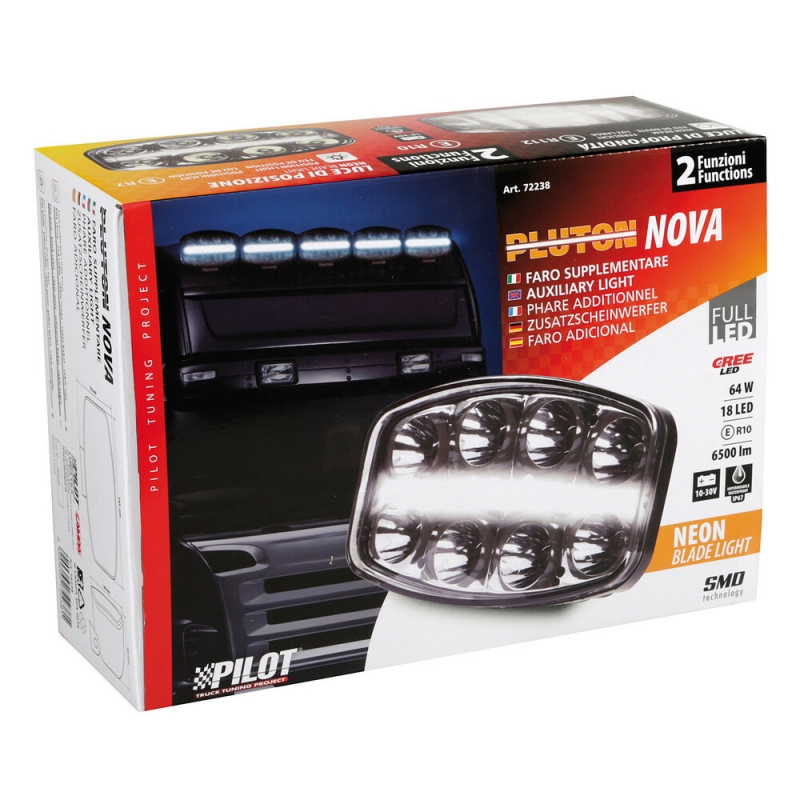 Pluton Nova, phare LED de profondeur avec feux de position - 10/30V - 245x140 mm - Accueil Pluton Nova, phare LED de profondeur avec feux de position - 10/30V - 245x140 mm - Accueil