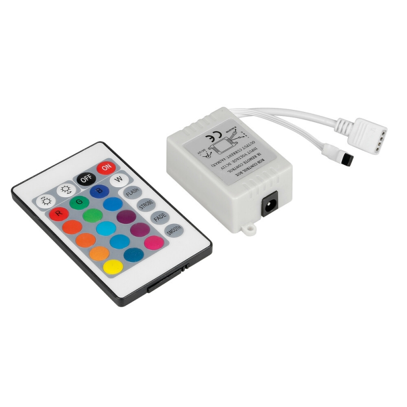 Unité de contrôle pour ruban LED RGB avec télécommande - 12V - Décoration camion