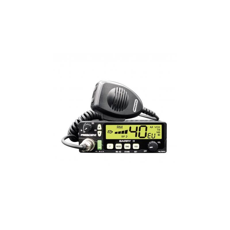 RADIO CB PRESIDENT BARRY II + 12/24 V AM/FM - Radio CB