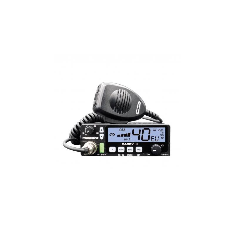 RADIO CB PRESIDENT BARRY II + 12/24 V AM/FM - Radio CB