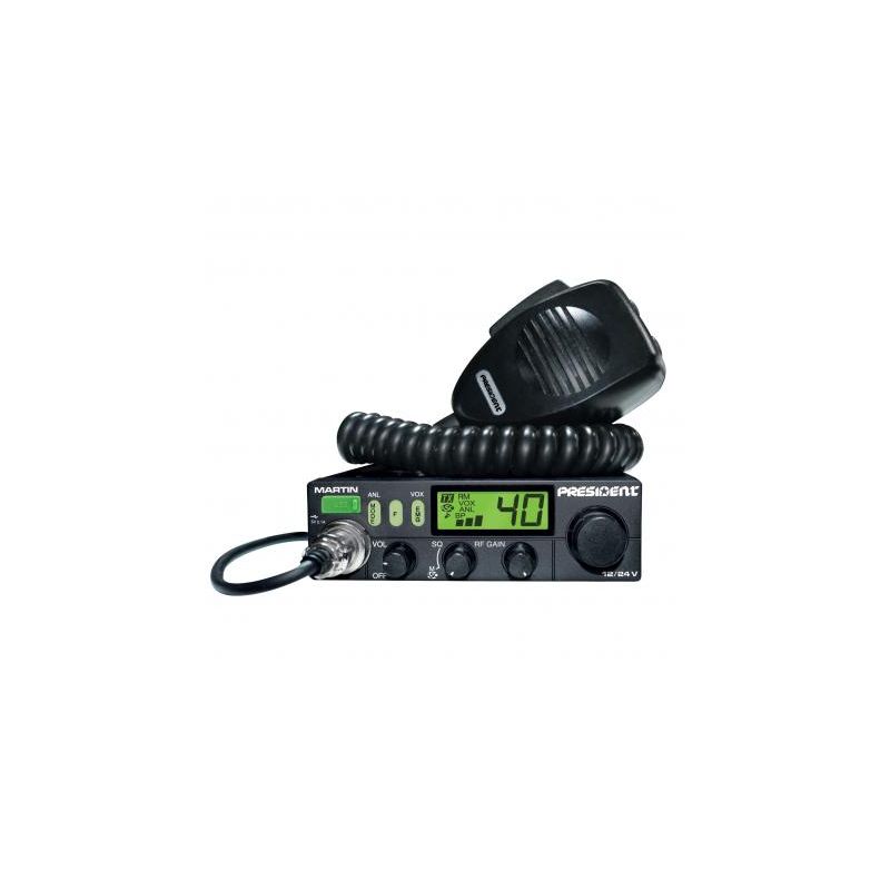 RADIO CB PRESIDENT - MARTIN 12/24 V AM/FM - Radio CB