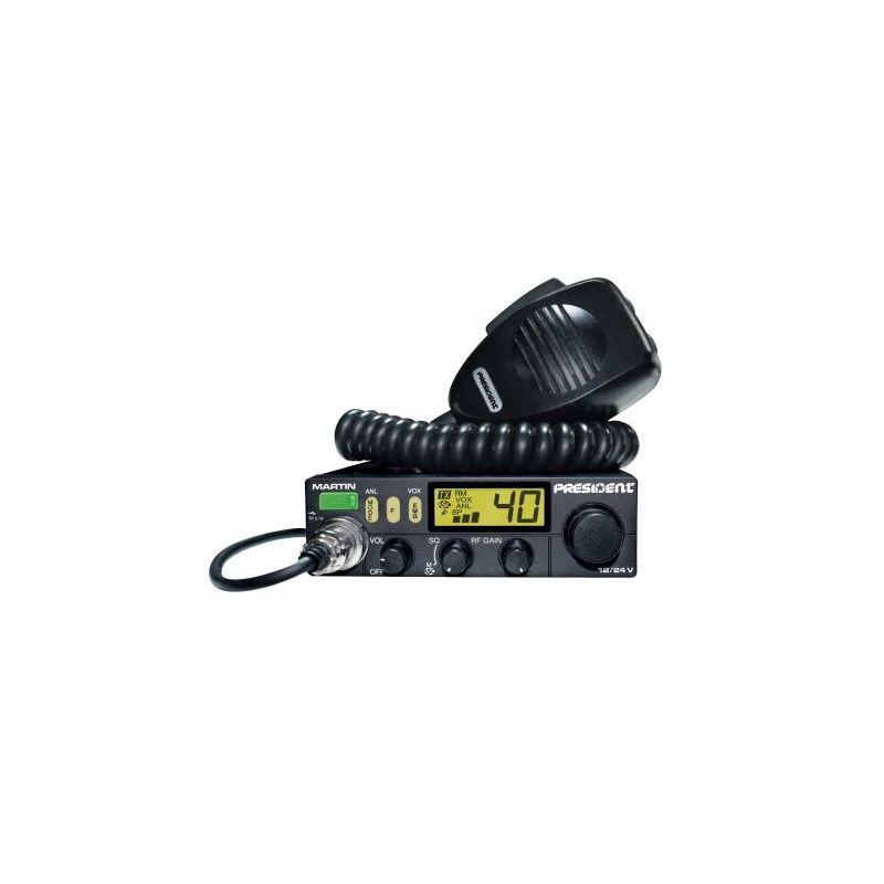 RADIO CB PRESIDENT - MARTIN 12/24 V AM/FM - Radio CB