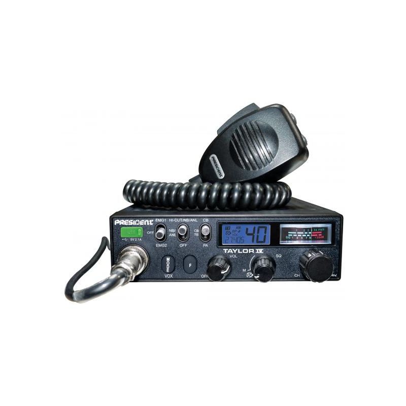 RADIO CB PRESIDENT - TAYLOR IV 12/24 V AM/FM - Radio CB