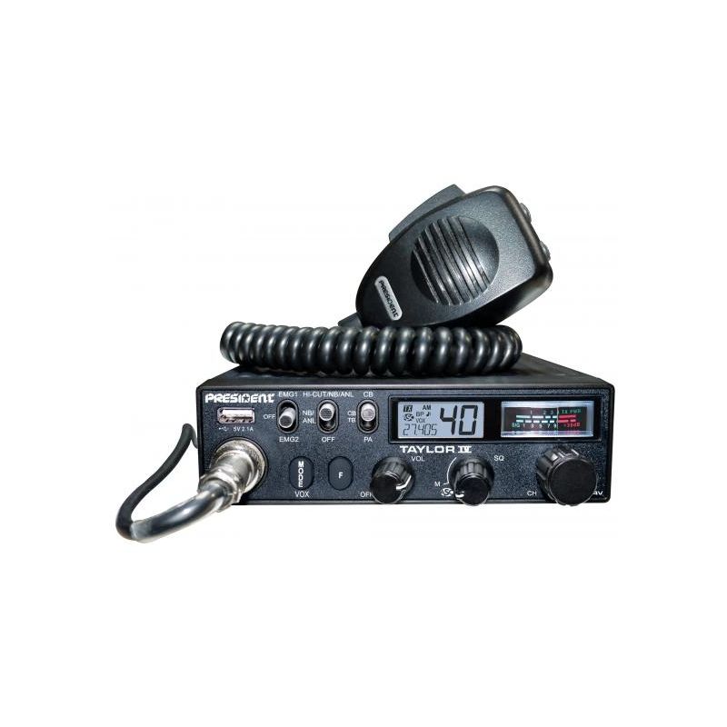 RADIO CB PRESIDENT - TAYLOR IV 12/24 V AM/FM - Radio CB