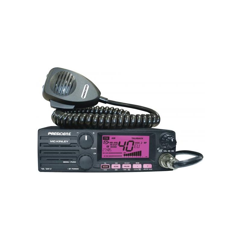 RADIO CB PRESIDENT - MC KINLEY 12/24V AM-FM-SSB-BLU - Radio CB