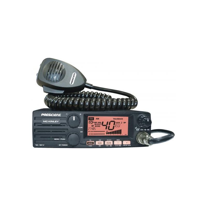 RADIO CB PRESIDENT - MC KINLEY 12/24V AM-FM-SSB-BLU - Radio CB