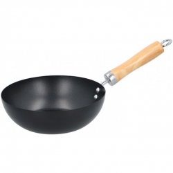 Wok 20cm manche en bois - Divers