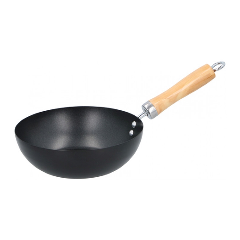 Wok 20cm manche en bois - Divers