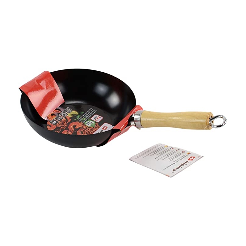 Wok 20cm manche en bois - Accueil