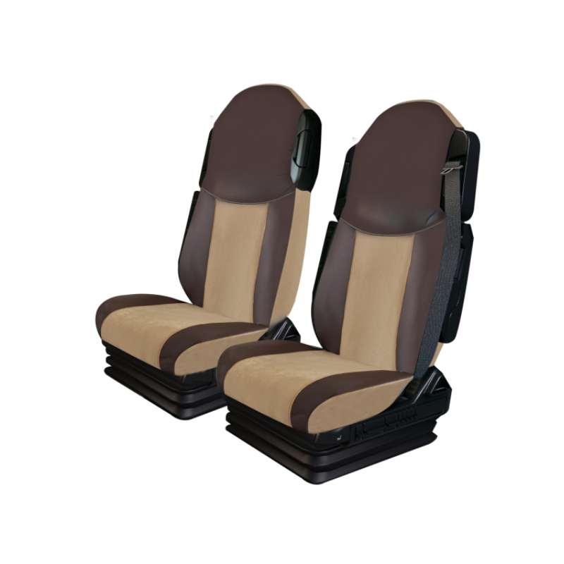 HOUSSES DE SIÈGES CAMION - EXTREME PRO MODELE V - DAF XF depuis 2022, DAF XG et DAF XG+ avec siège passager inclinable - Hous...