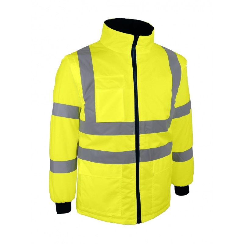 BLOUSON / GILET 2X1 HAUTE VISIBILITÉ CONTRE LES INTEMPÉRIES. VEROME. JAUNE - Vêtements