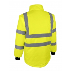 BLOUSON / GILET 2X1 HAUTE VISIBILITÉ CONTRE LES INTEMPÉRIES. VEROME. JAUNE - Vêtements