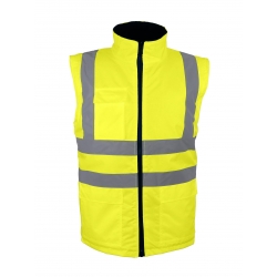 BLOUSON / GILET 2X1 HAUTE VISIBILITÉ CONTRE LES INTEMPÉRIES. VEROME. JAUNE - Vêtements