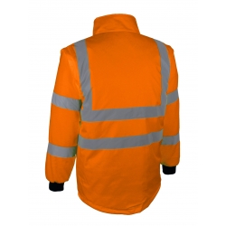 BLOUSON / GILET 2X1 HAUTE VISIBILITÉ CONTRE LES INTEMPÉRIES. VEROMO. ORANGE - Vêtements