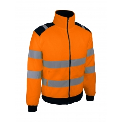 VESTE POLAIRE HAUTE VISIBILITE. POLGO. ORANGE - Vêtements