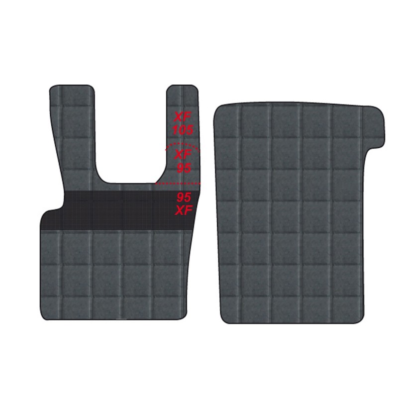 TAPIS CAMION ERNEST SIMILI CUIR - DAF XF 95/ 95 XF/ XF 105 - Tapis camions