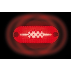 Lumière périmétrique à 5 leds avec catadioptre - 24V - Rouge - Feux