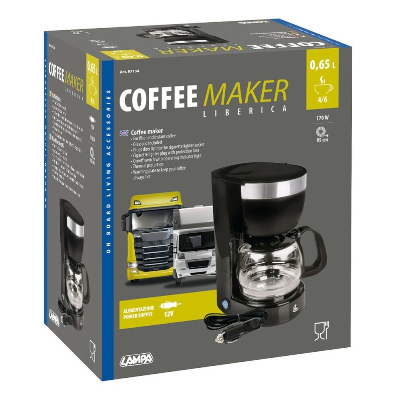 Cafetière libérica - 4/6 tasses - 12V - 170W - Accueil