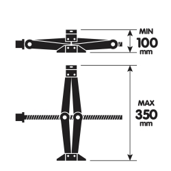 CRIC LOSANGE AVEC MANIVELLE , 1 TONNE – Auto27