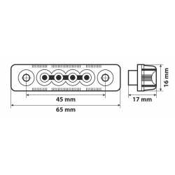 Feux de gabarit à 4 leds, 9/33V - Blanc - Accueil