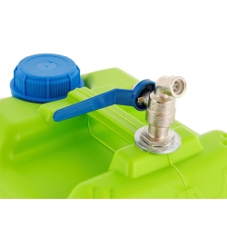 JERRICAN BIDON RÉSERVOIR D'EAU AVEC VALVE HAUTE LONGUE EN MÉTAL, 10 L - Outillage