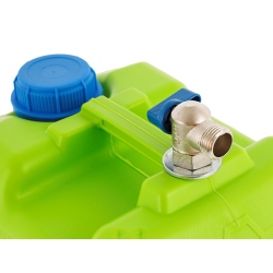 JERRICAN BIDON RÉSERVOIR D'EAU AVEC VALVE SUPÉRIEURE À FILETAGE COURT EN MÉTAL, 10 L - Accueil