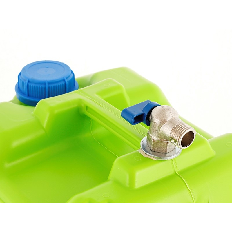 JERRICAN BIDON RÉSERVOIR D'EAU AVEC VALVE SUPÉRIEURE À FILETAGE COURT EN MÉTAL, 20 L - Accueil