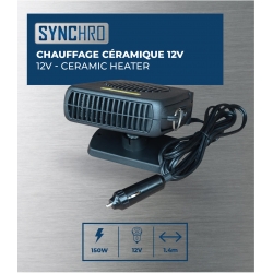 Chauffage céramique 12V 150W avec poignée dépliable - Divers