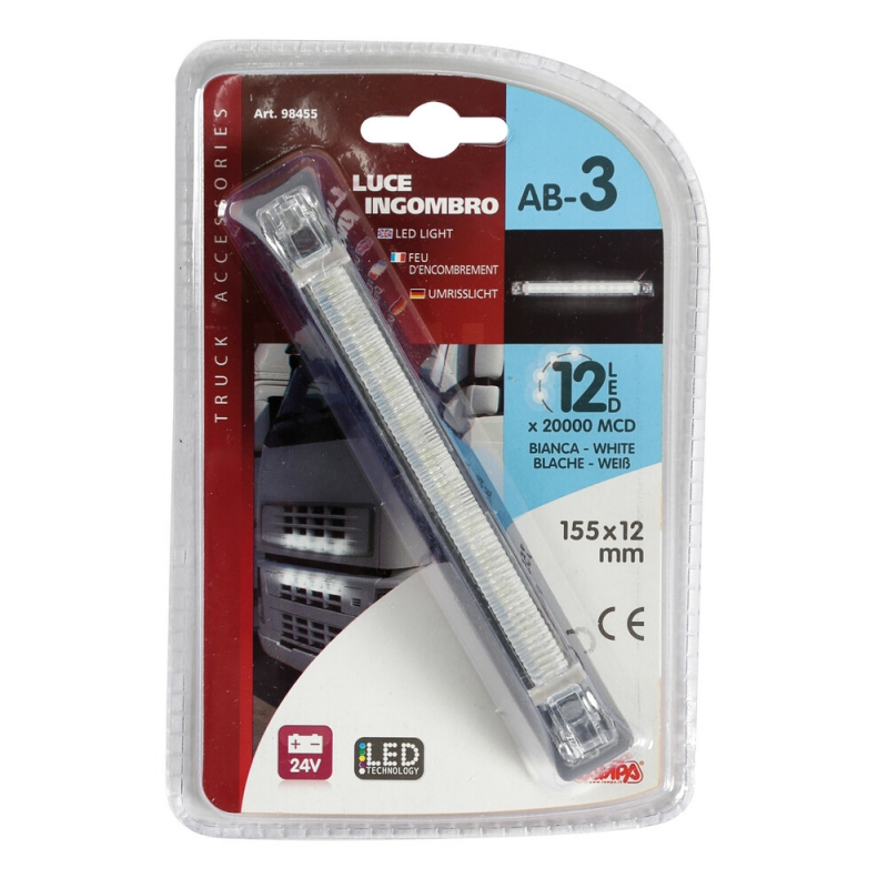 Feux de gabarit à 12 leds, 24V - Blanc - Accueil