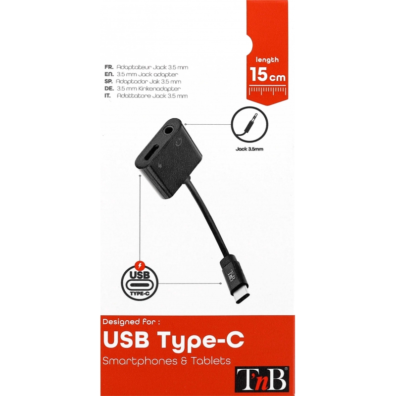 Adaptateur USB-C / Jack 3,5mm TNB - Accueil