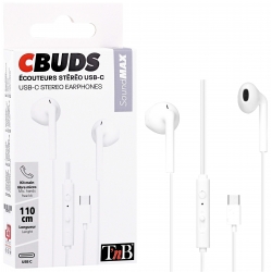 Ecouteurs intra-auriculaires TYPE C blanc C BUDS - Accueil