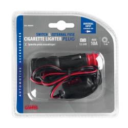 Fiche pour prise allume-cigare avec fusible externe, 12/24V - Accueil