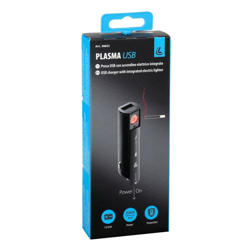 chargeur de batterie 1 port USB avec briquet électrique intégré - Fast Charge - 2100 mA - 12/24V - Accueil